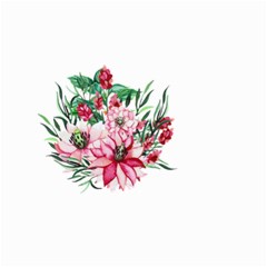 Bloom Christmas Red Flowers Small Garden Flag (two Sides) by Simbadda