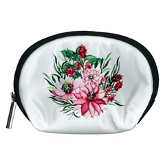 Bloom Christmas Red Flowers Accessory Pouch (medium) by Simbadda