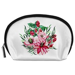 Bloom Christmas Red Flowers Accessory Pouch (large) by Simbadda