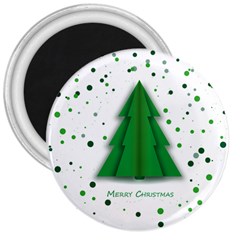 Fir Tree Christmas Christmas Tree 3  Magnets by Simbadda