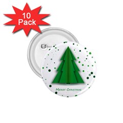 Fir Tree Christmas Christmas Tree 1 75  Buttons (10 Pack) by Simbadda