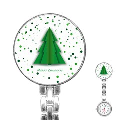 Fir Tree Christmas Christmas Tree Stainless Steel Nurses Watch