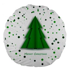 Fir Tree Christmas Christmas Tree Large 18  Premium Flano Round Cushions by Simbadda