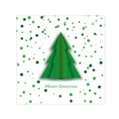 Fir Tree Christmas Christmas Tree Small Satin Scarf (square) by Simbadda