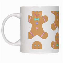 Pattern Christmas Biscuits Pastries White Mugs