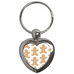 Pattern Christmas Biscuits Pastries Key Chains (heart)  by Simbadda