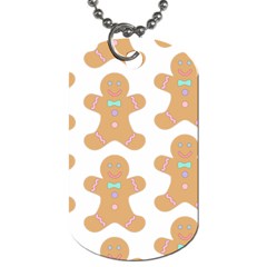 Pattern Christmas Biscuits Pastries Dog Tag (one Side) by Simbadda