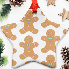 Pattern Christmas Biscuits Pastries Star Ornament (two Sides) by Simbadda