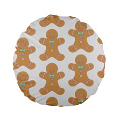 Pattern Christmas Biscuits Pastries Standard 15  Premium Flano Round Cushions by Simbadda