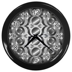 Metal Circle Background Ring Wall Clock (black) by Simbadda