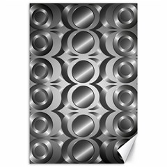 Metal Circle Background Ring Canvas 24  X 36  by Simbadda