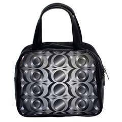 Metal Circle Background Ring Classic Handbag (two Sides) by Simbadda