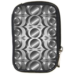 Metal Circle Background Ring Compact Camera Leather Case by Simbadda