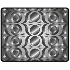 Metal Circle Background Ring Fleece Blanket (medium)  by Simbadda