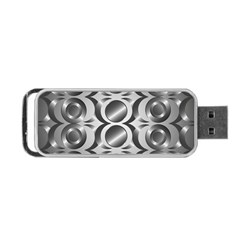 Metal Circle Background Ring Portable Usb Flash (two Sides) by Simbadda