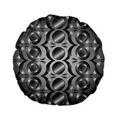 Metal Circle Background Ring Standard 15  Premium Flano Round Cushions by Simbadda