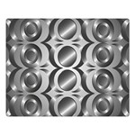 Metal Circle Background Ring Double Sided Flano Blanket (Large)  80 x60  Blanket Front