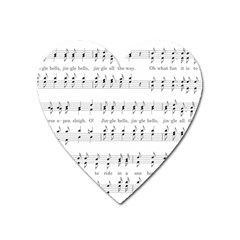 Jingle Bells Song Christmas Carol Heart Magnet by Simbadda