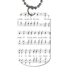 Jingle Bells Song Christmas Carol Dog Tag (one Side) by Simbadda