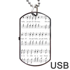 Jingle Bells Song Christmas Carol Dog Tag Usb Flash (one Side) by Simbadda