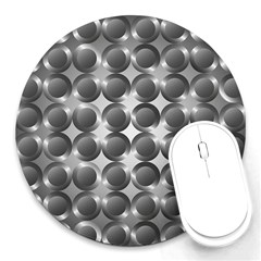 Metal Circle Background Ring Round Mousepads by Simbadda