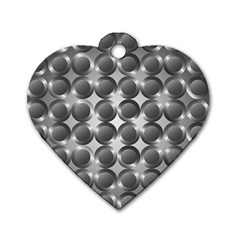 Metal Circle Background Ring Dog Tag Heart (one Side) by Simbadda