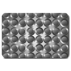 Metal Circle Background Ring Large Doormat  by Simbadda