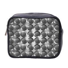 Metal Circle Background Ring Mini Toiletries Bag (two Sides) by Simbadda