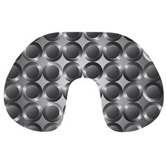 Metal Circle Background Ring Travel Neck Pillows by Simbadda