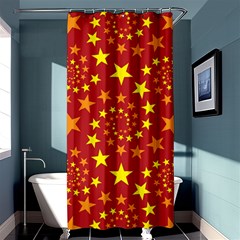 Star Stars Pattern Design Shower Curtain 36  X 72  (stall)  by Simbadda