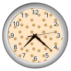 Pattern Gingerbread Star Wall Clock (silver) by Simbadda