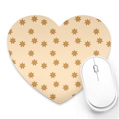 Pattern Gingerbread Star Heart Mousepads by Simbadda