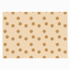 Pattern Gingerbread Star Large Glasses Cloth (2-side) by Simbadda