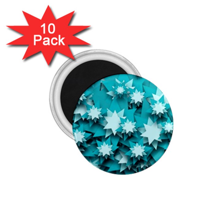 Stars Christmas Ice Decoration 1.75  Magnets (10 pack) 