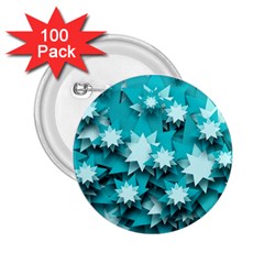 Stars Christmas Ice Decoration 2 25  Buttons (100 Pack)  by Simbadda