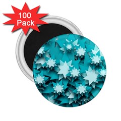 Stars Christmas Ice Decoration 2 25  Magnets (100 Pack)  by Simbadda