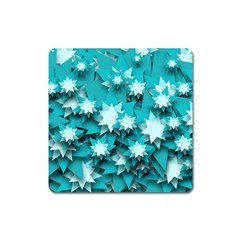 Stars Christmas Ice Decoration Square Magnet by Simbadda