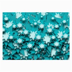 Stars Christmas Ice Decoration Large Glasses Cloth (2-side) by Simbadda