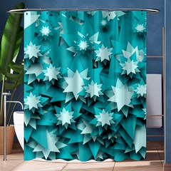 Stars Christmas Ice Decoration Shower Curtain 60  X 72  (medium)  by Simbadda