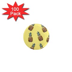 Pineapples Fruit Pattern Texture 1  Mini Magnets (100 Pack)  by Simbadda