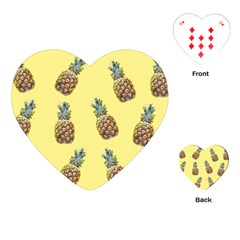 Pineapples Fruit Pattern Texture Playing Cards (heart) by Simbadda