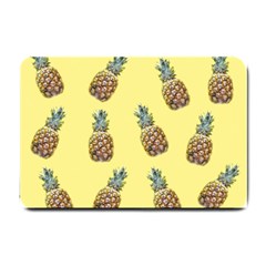 Pineapples Fruit Pattern Texture Small Doormat  by Simbadda