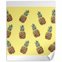 Pineapples Fruit Pattern Texture Canvas 11  X 14  by Simbadda