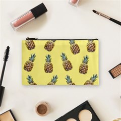 Pineapples Fruit Pattern Texture Cosmetic Bag (small) by Simbadda