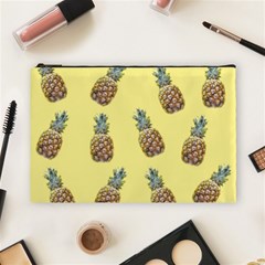 Pineapples Fruit Pattern Texture Cosmetic Bag (large) by Simbadda