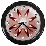 Star Christmas Festival Decoration Wall Clock (Black) Front