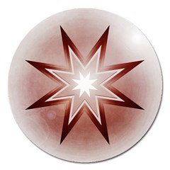 Star Christmas Festival Decoration Magnet 5  (round) by Simbadda