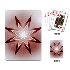 Star Christmas Festival Decoration Playing Cards Single Design by Simbadda