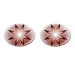 Star Christmas Festival Decoration Cufflinks (oval) by Simbadda