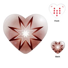 Star Christmas Festival Decoration Playing Cards (heart) by Simbadda